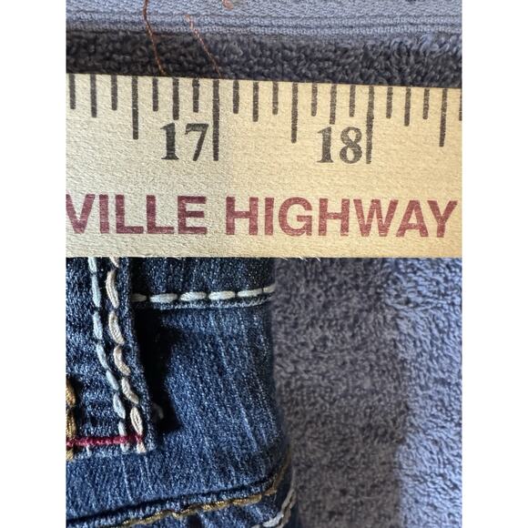 Women's Uknighted Jeans Heavy Stichting Wide Leg Boot Cut Flare Size 16 - Picture 4 of 7